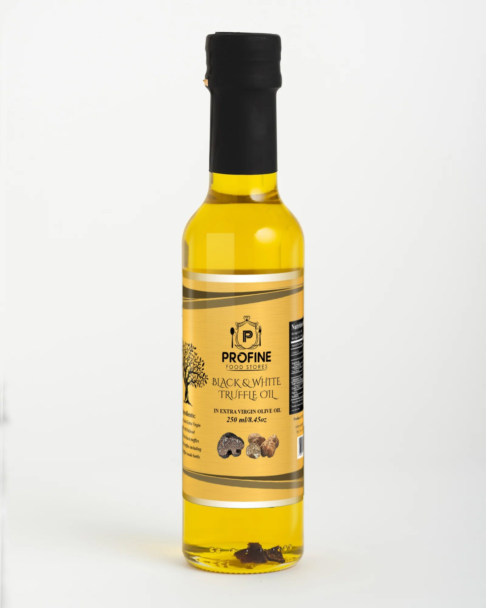 Black Truffle & White Truffle Oil 250ml Bottle - Large Size