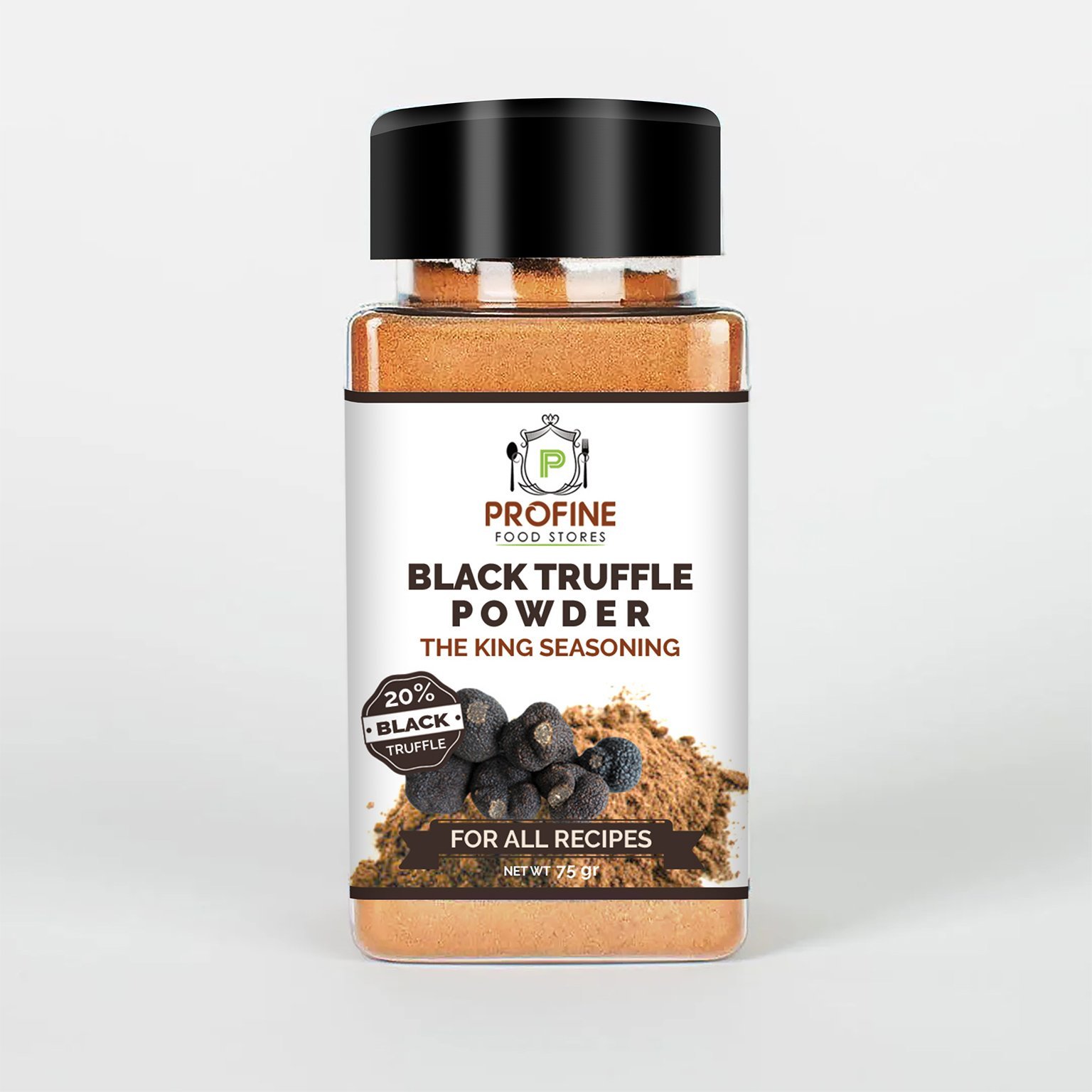 Pasta tortiglioni with black truffle