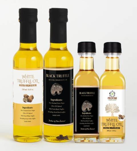 Fresh Charms Bundle as Black Truffle Oil 250 cc - White Truffle Oil 250 cc , Black Truffle Oil 100 cc , White Truffle Oil 100 cc